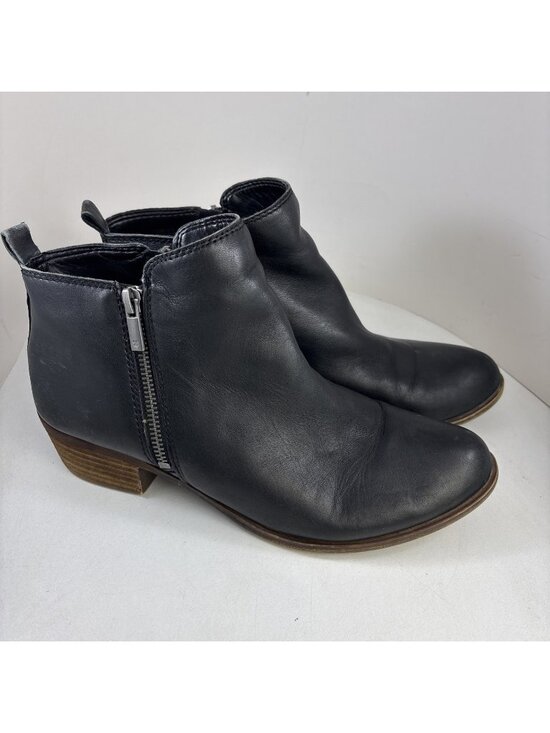 Lucky Brand Shoes - Lucky Brand Basel Black Leather Ankle Booty Shoes Womens Size 10 EU40